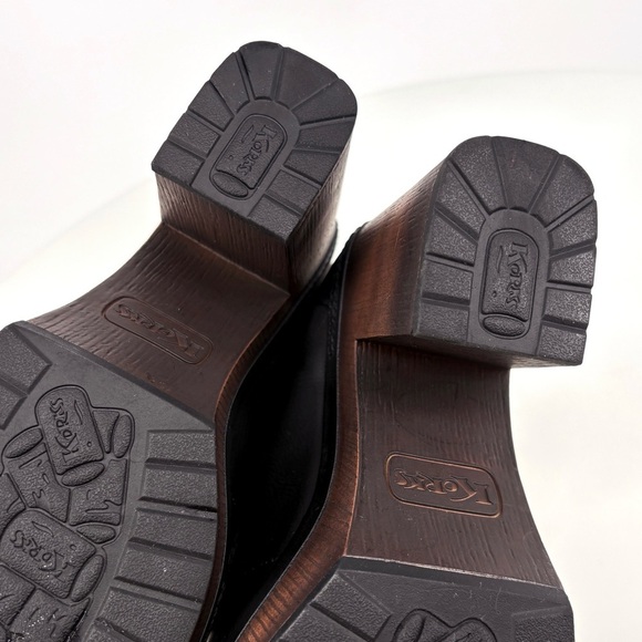 Korks Penny Chunky Platform Black Loafer Pumps 8 - Picture 10 of 15